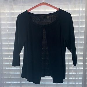 Black silk cardigan
